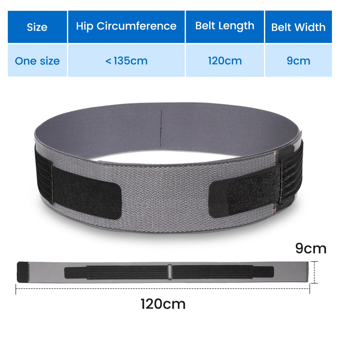 Adjustable SI Joint Hip Belt for Women and Men