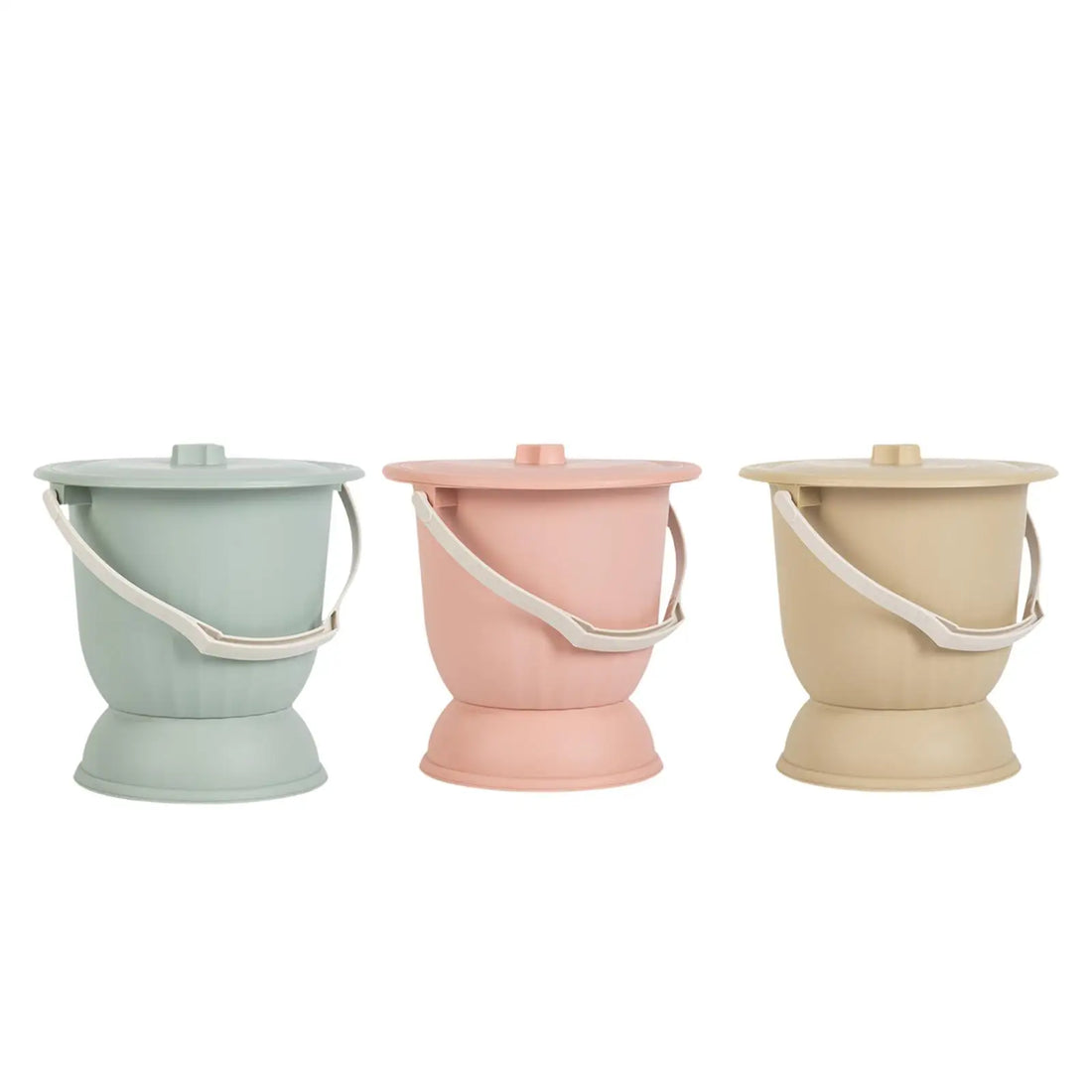 Portable Bedside Commode Bucket with Lid and Handle