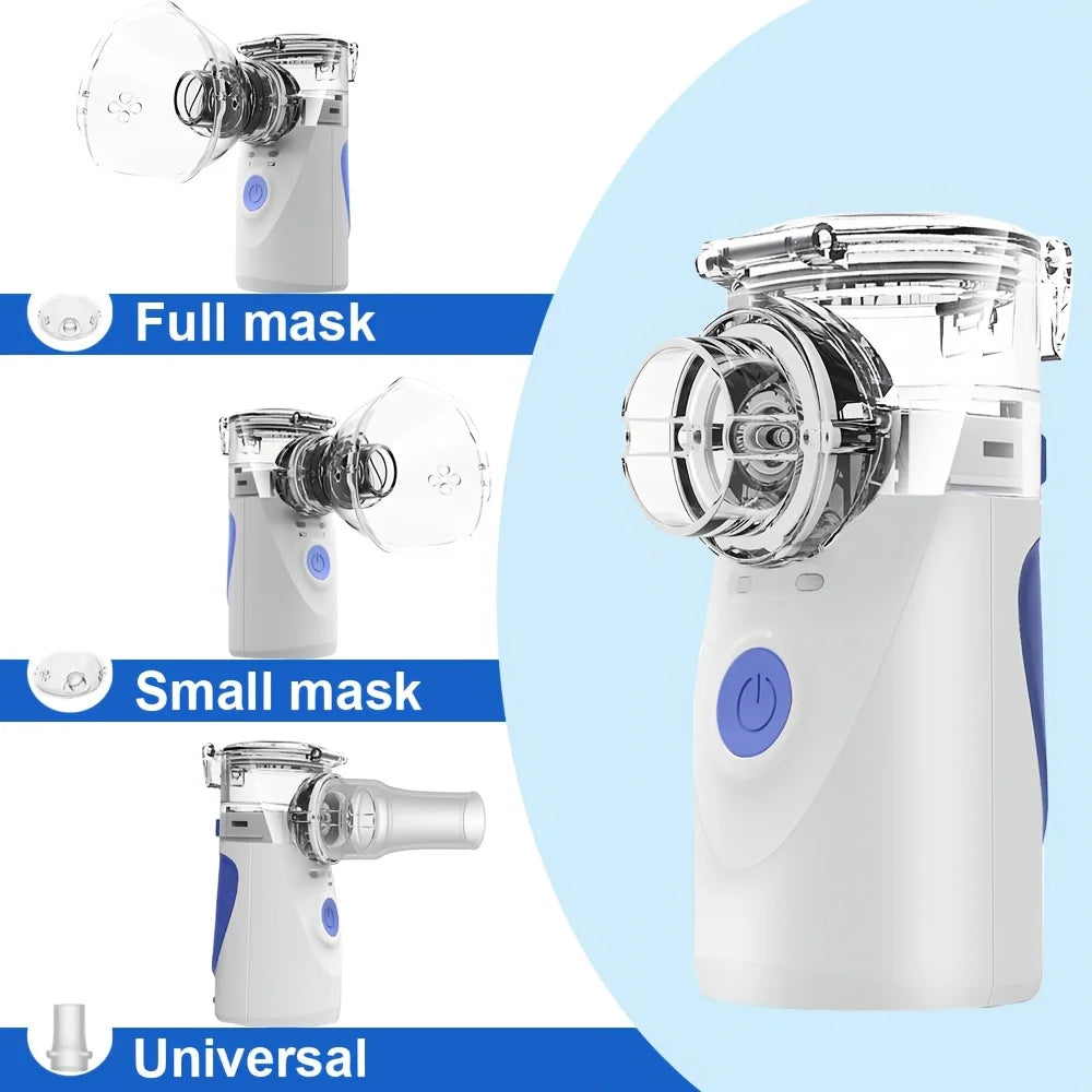 Portable Mesh Nebulizer with Adult Mask and Mouthpiece