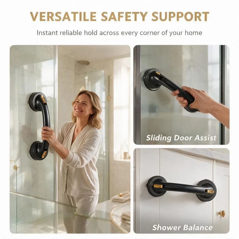 Suction Shower Grab Bar for Bathtub and Bathroom