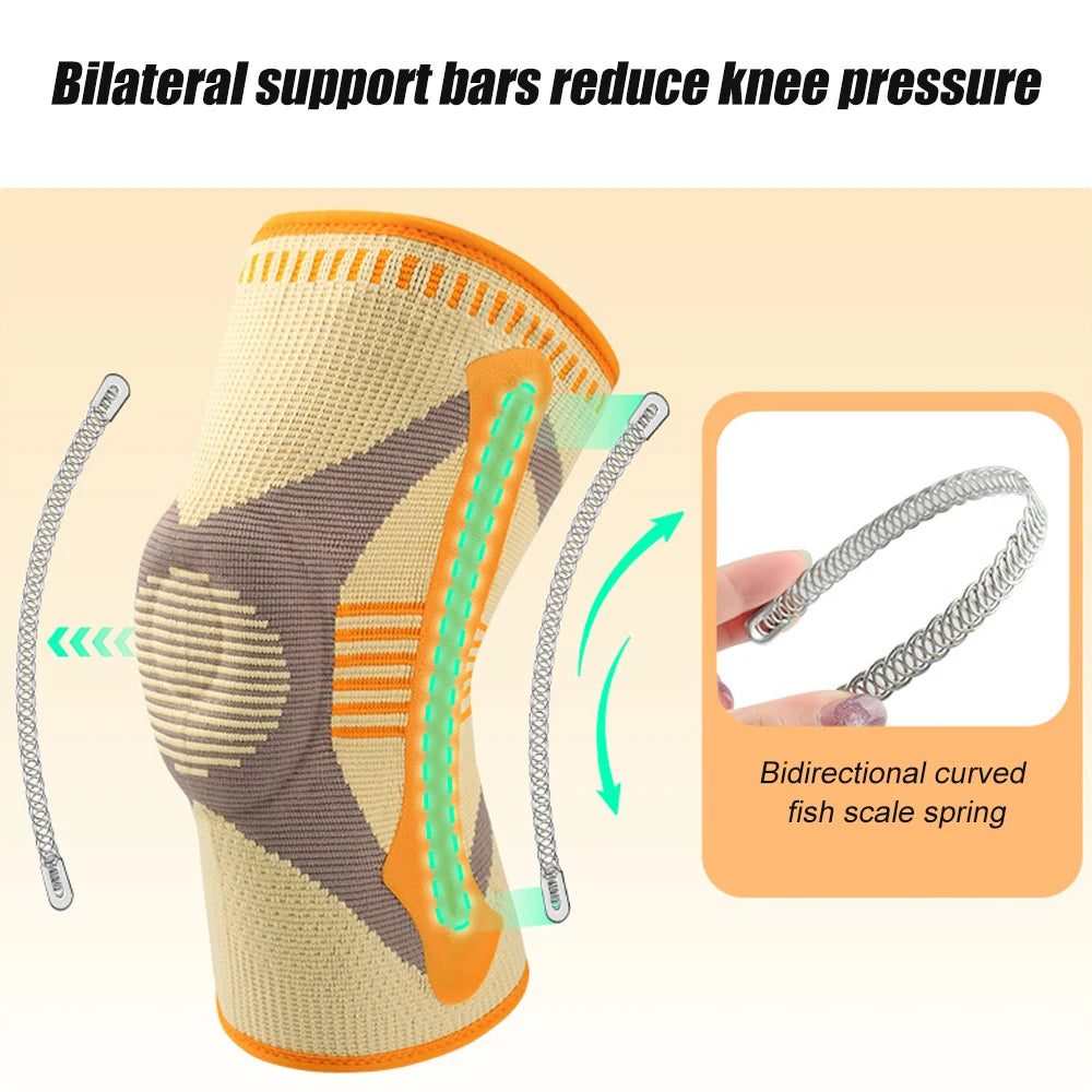 Knee Brace with Patella Pad and Side Stabilizers