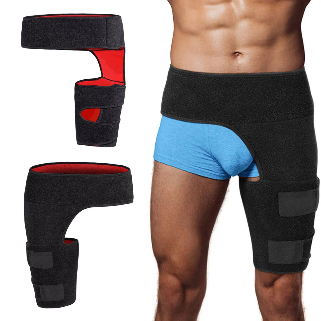 Thigh Compression Brace for Hip and Groin, Breathable Wrap
