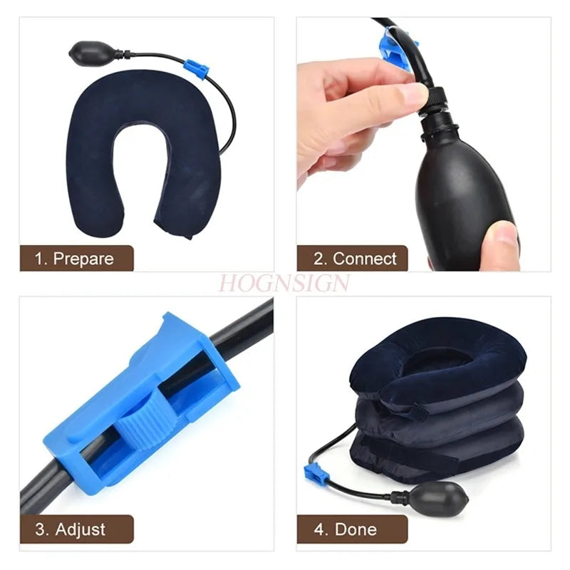 Soft Inflatable Cervical Neck Support Pillow