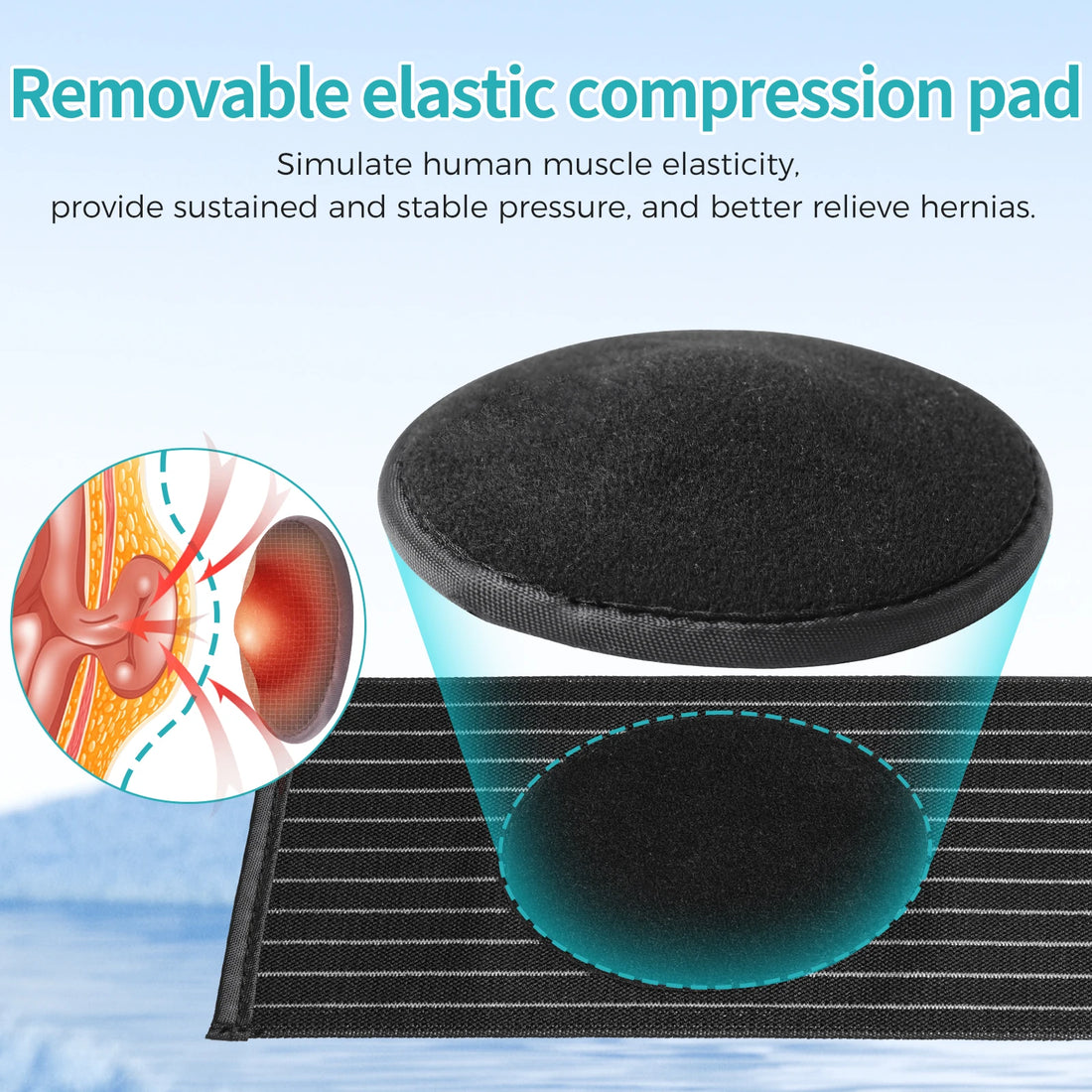 Umbilical Hernia Belt with Abdominal Compression Pad