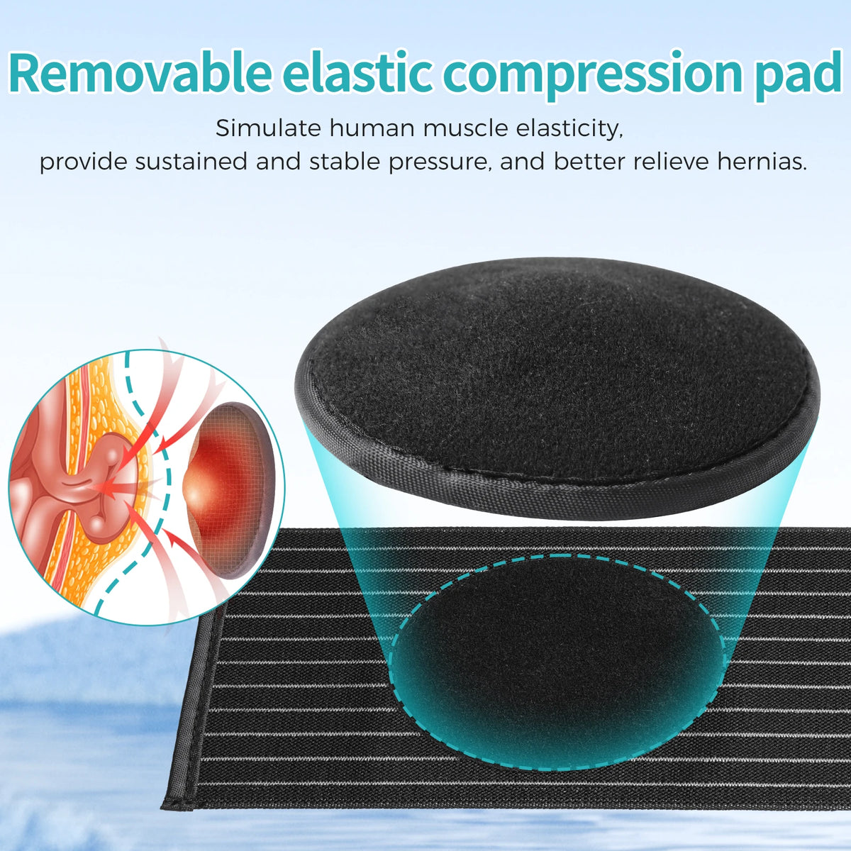 Umbilical Hernia Belt with Abdominal Compression Pad