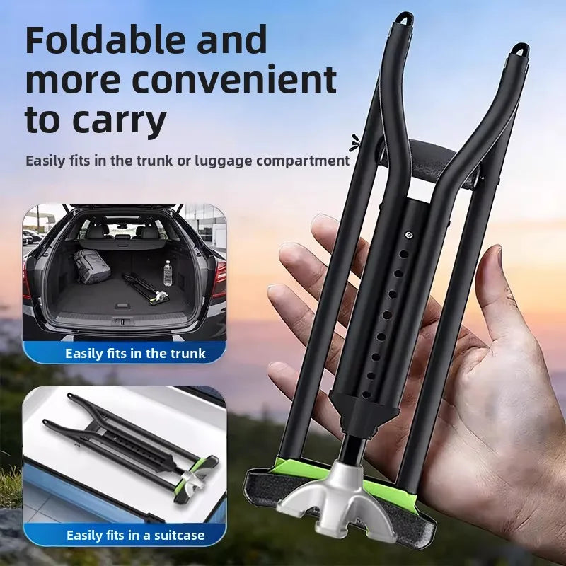 Foldable Stainless Steel Underarm Crutches