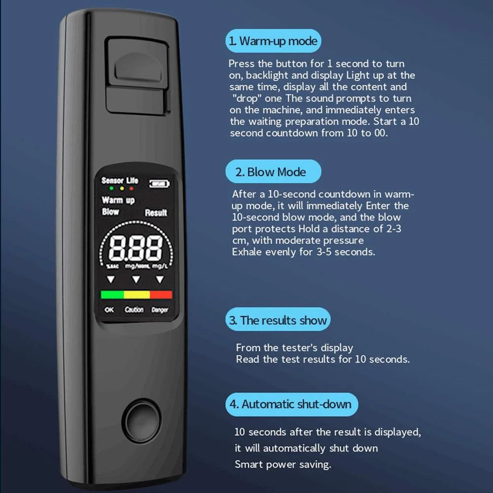 Portable Digital Breathalyzer with Contactless Detection