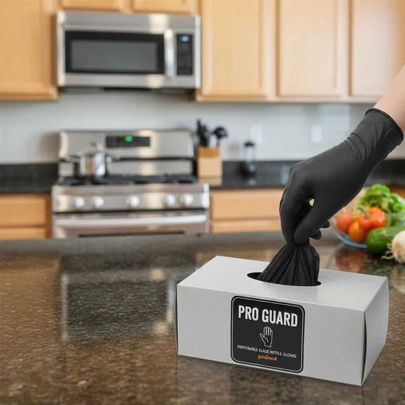 Black Powder-Free Nitrile Disposable Gloves