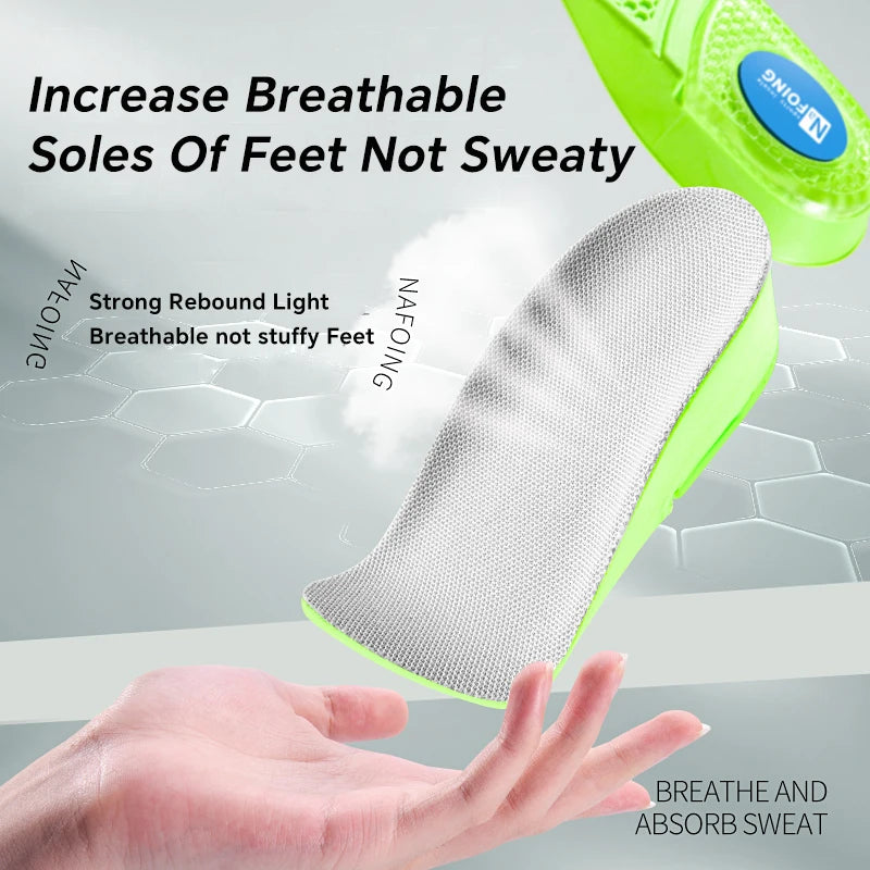 Polyurethane Heel Lift Insoles with Arch Support