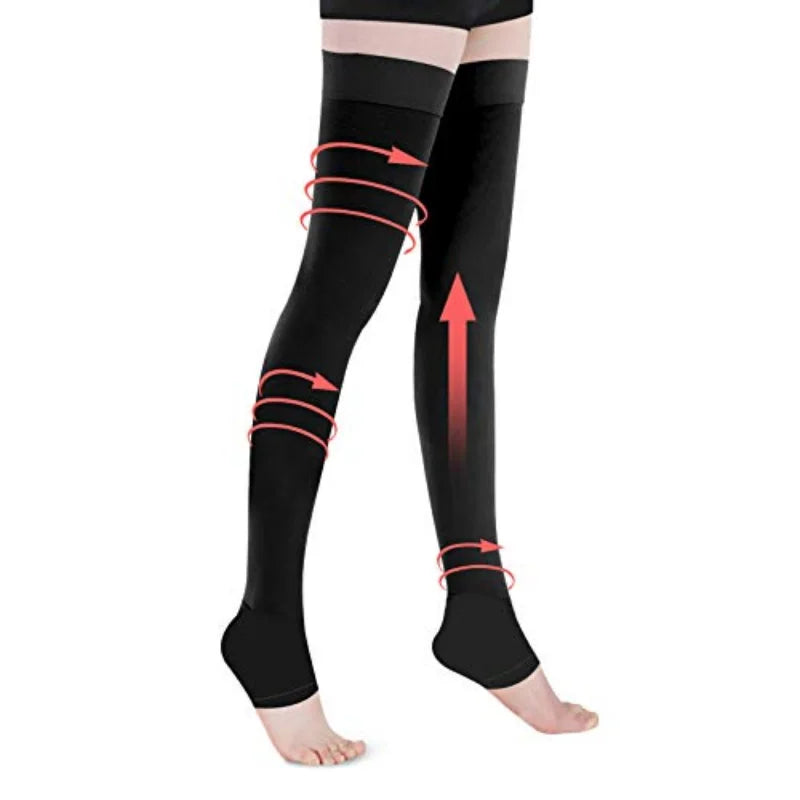 Open-Toe Compression Stockings, 30–40 mmHg