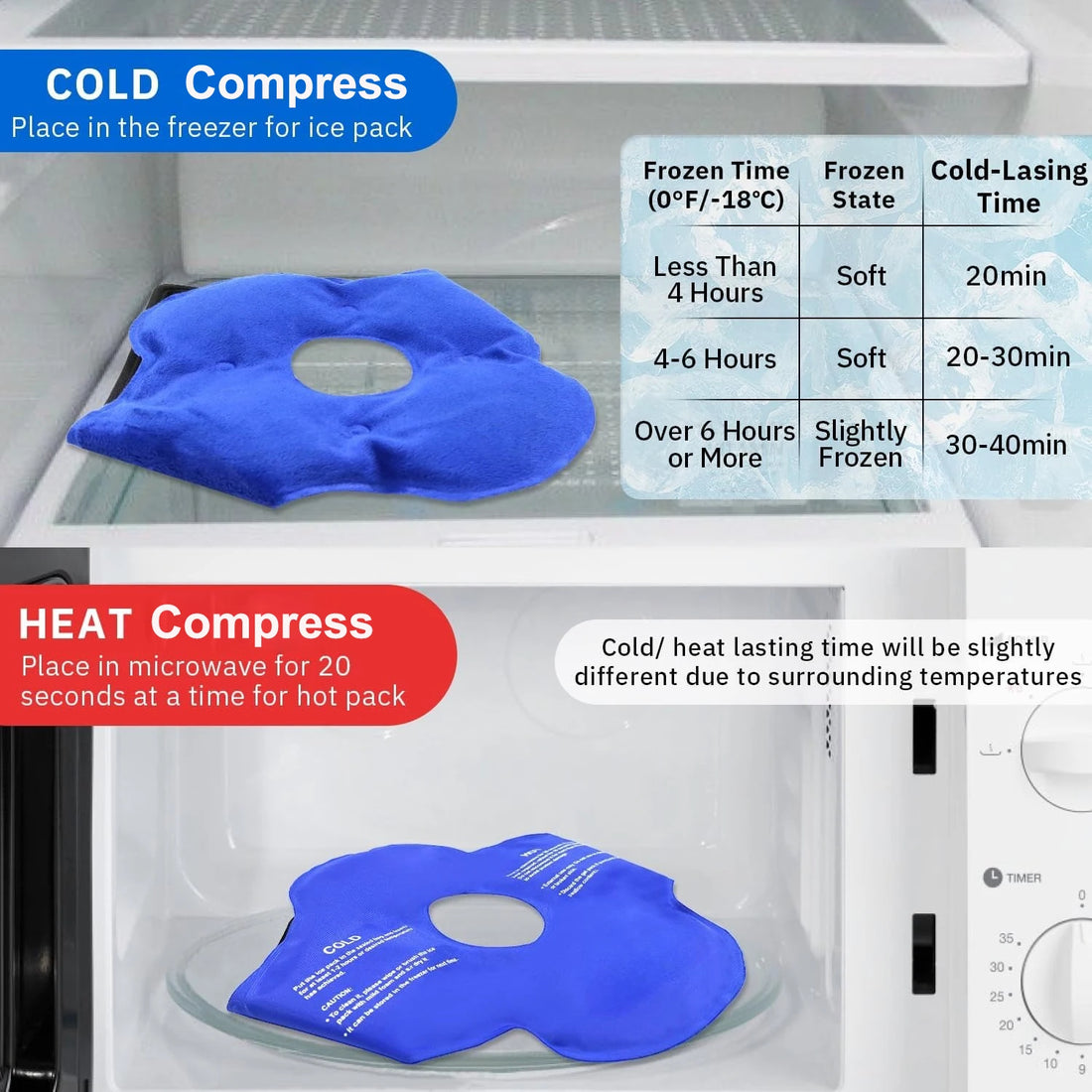 Reusable Gel Ice Knee Wrap for Cold Therapy