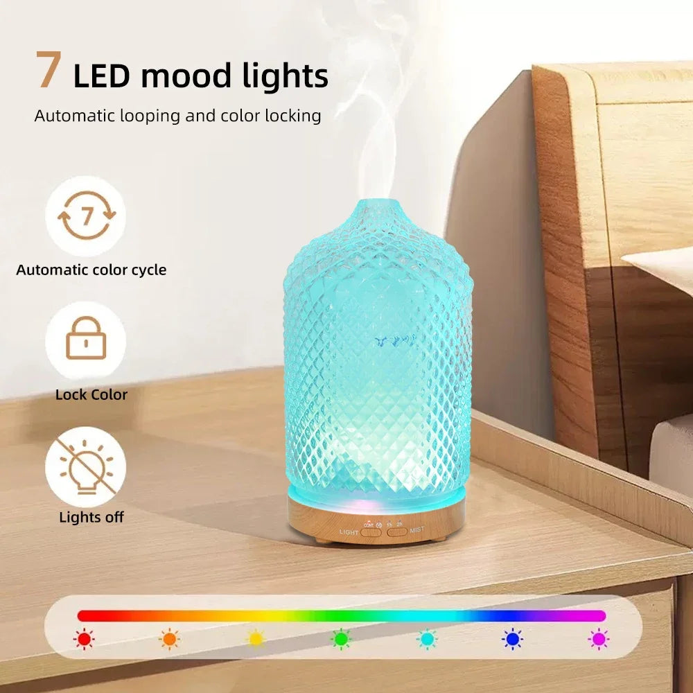 Essential Oil Diffuser with Timer and 7-Color Light