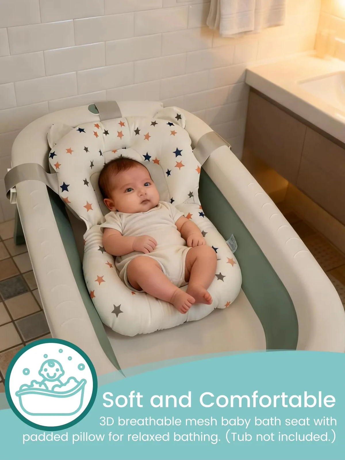 Baby Bath Support with Breathable Mesh