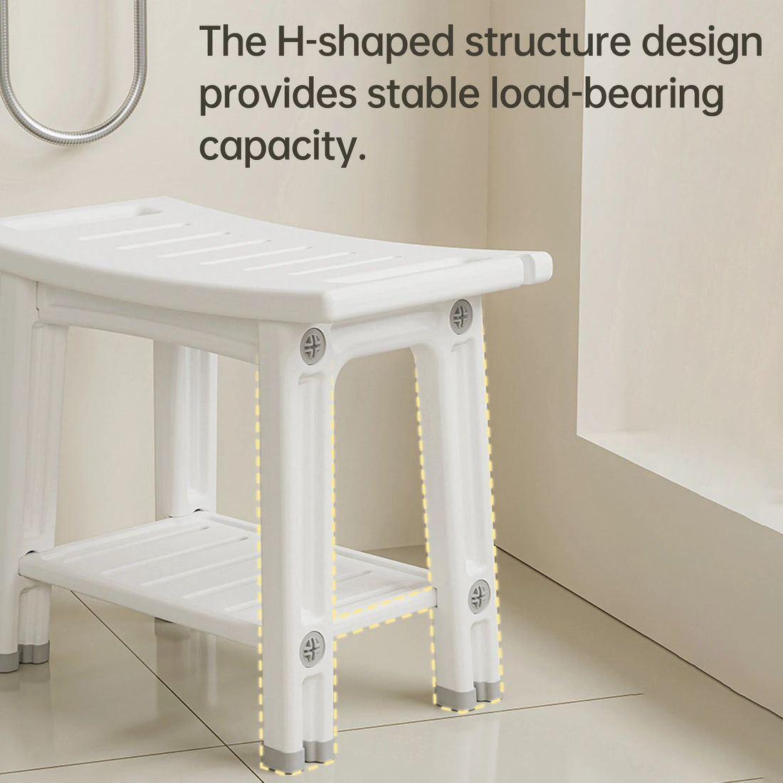 Shower Bench with Two-Tier Storage