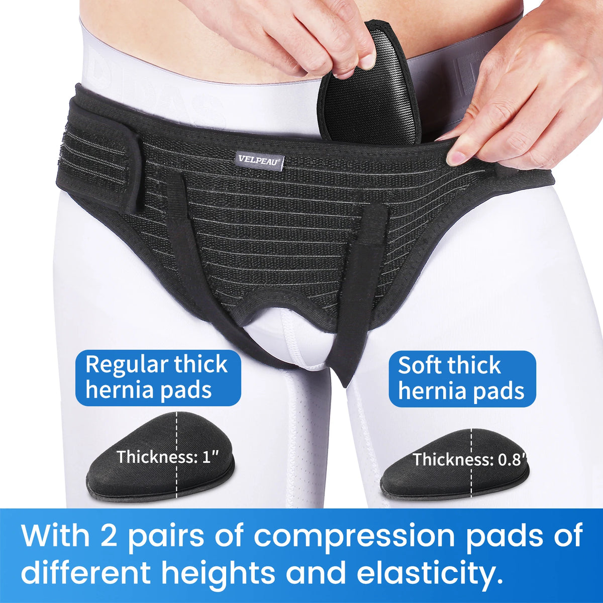 Adjustable Hernia Belt with 4 Compression Pads