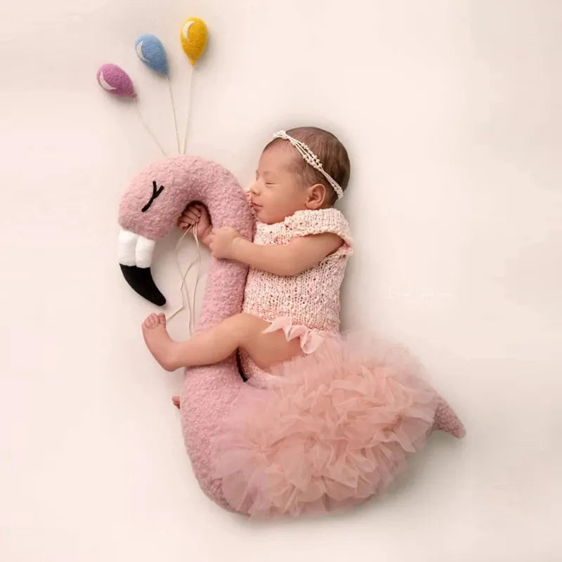 Pink Flamingo Newborn Photography Prop