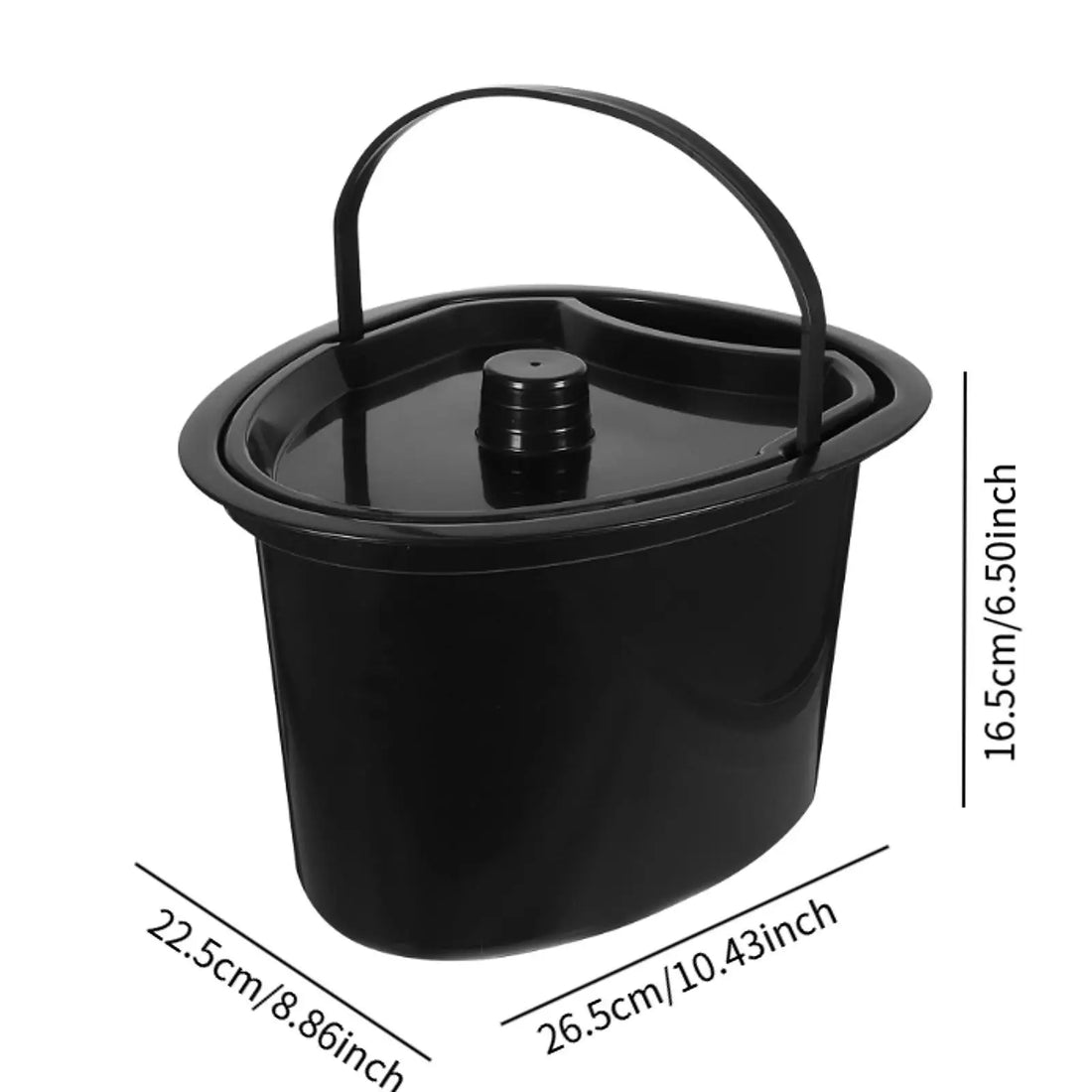 Bedside Chamber Pot with Lid and Handle