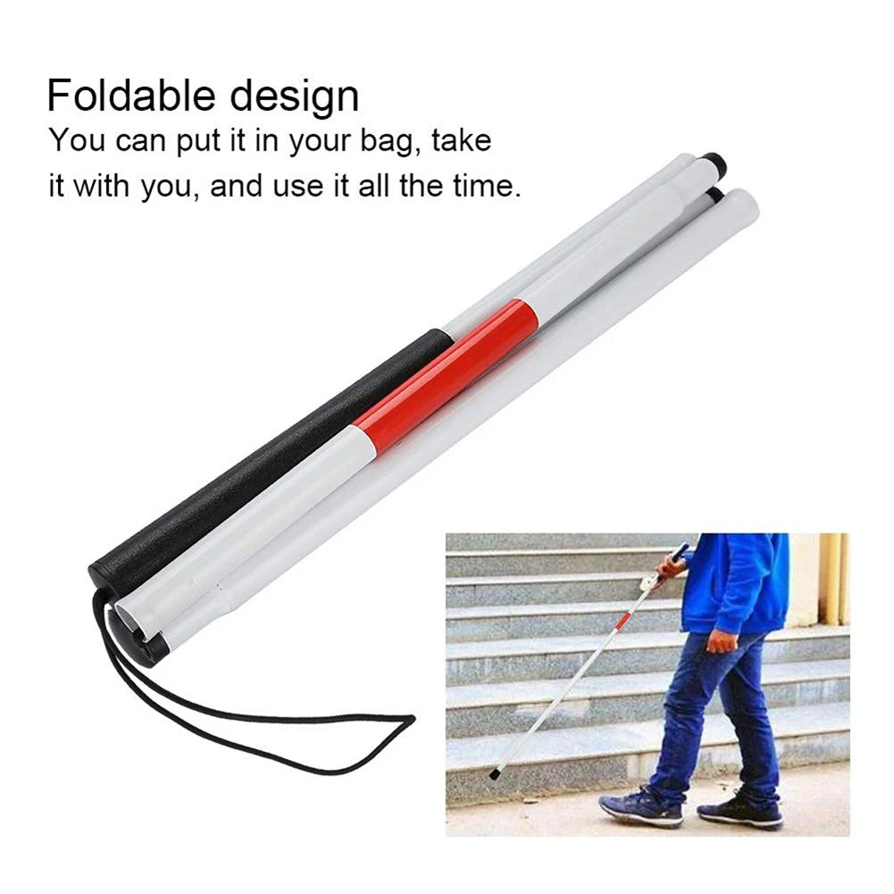Reflective Folding Cane for Visual Impairment