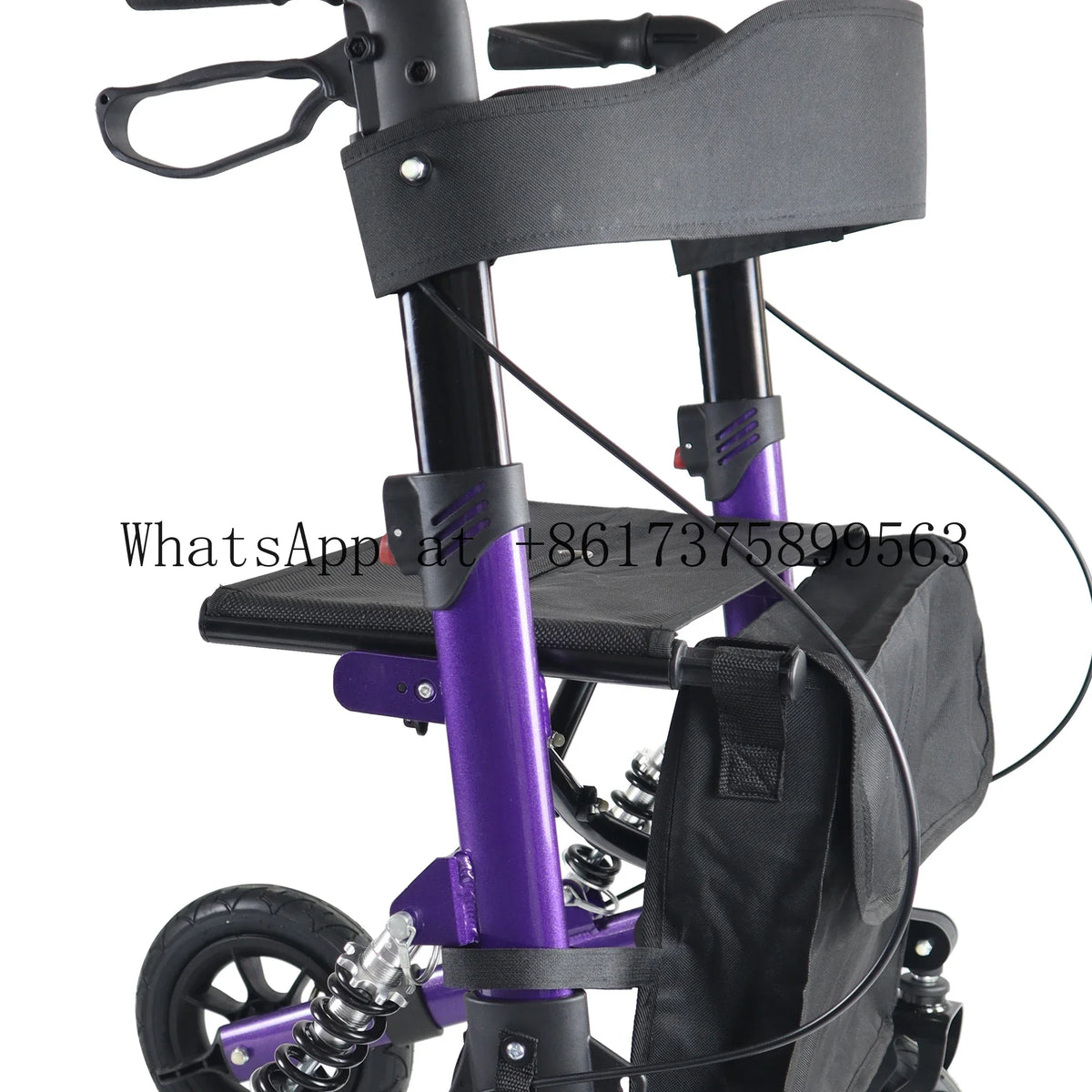 Foldable Rollator Walker with Seat and Brakes