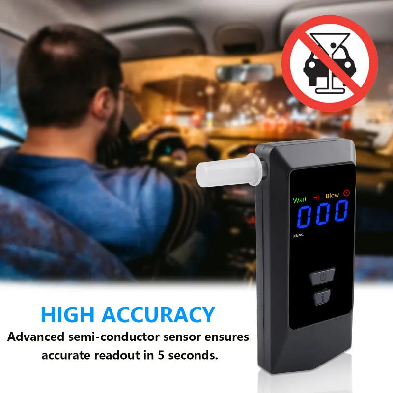 Rechargeable Digital Alcohol Breath Tester, CE Certified