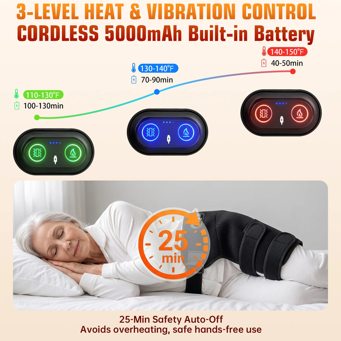 USB-Charging Heated Hip Support Wrap