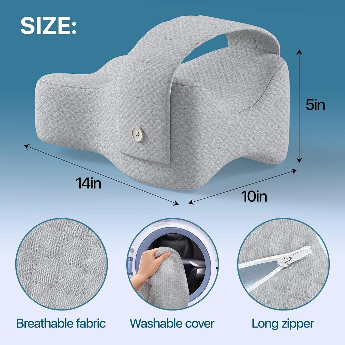 Memory Foam Knee Pillow for Side Sleeping