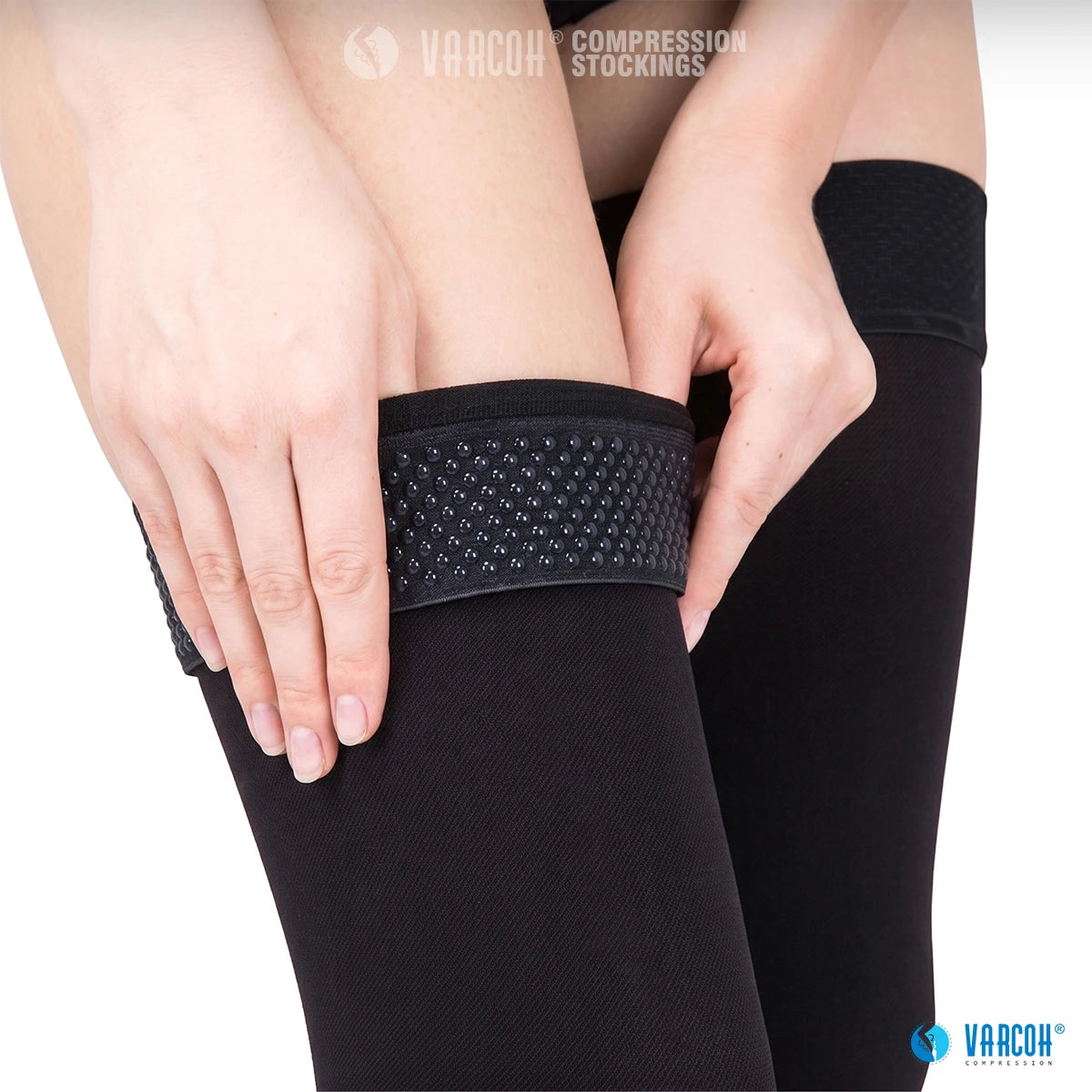 Footless Thigh-High Compression Stockings, 20–30 mmHg