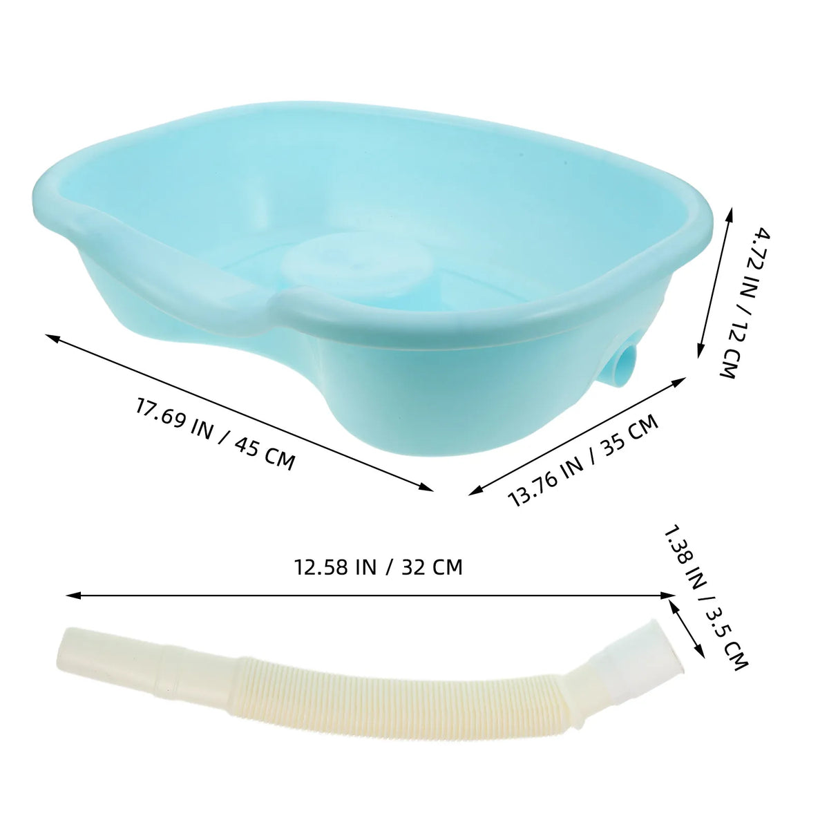 Portable Bedside Shampoo Basin with Neck Support