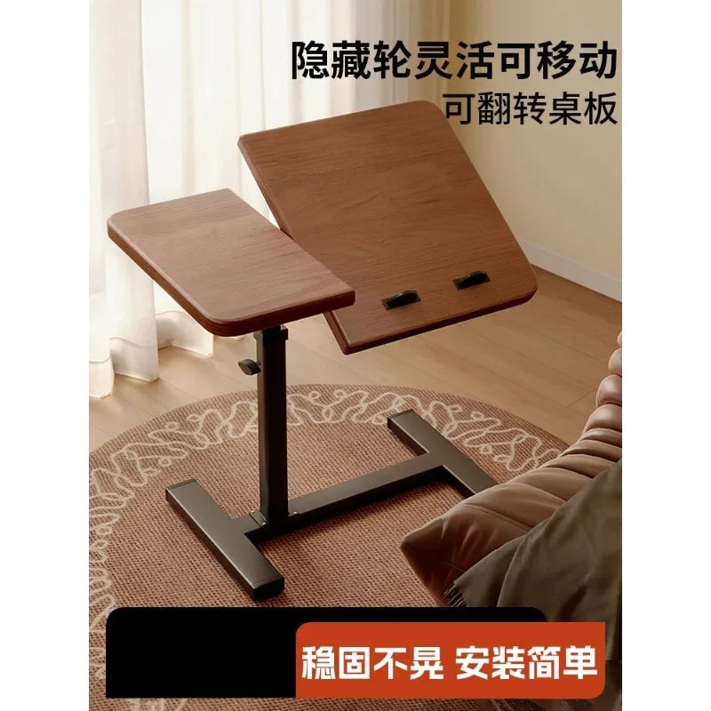 Height-Adjustable Rolling Overbed Table with Tilt