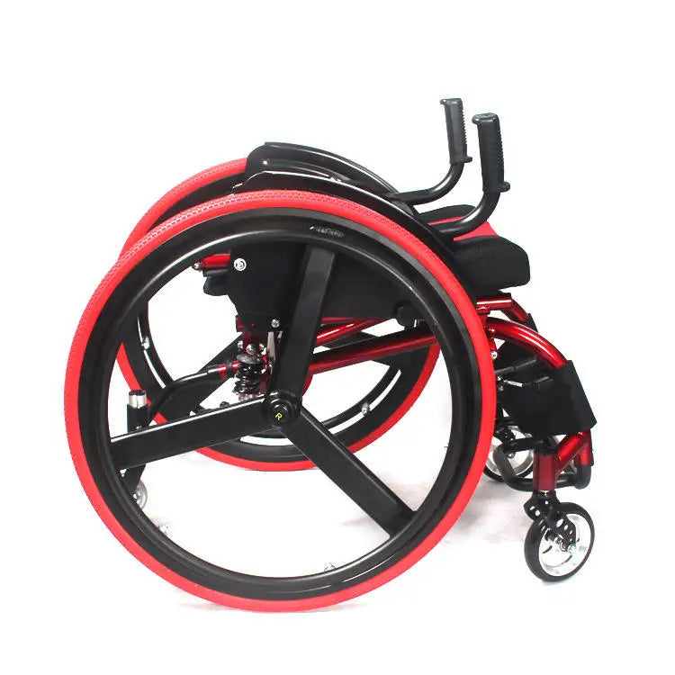 Lightweight Foldable Aluminum Manual Wheelchair, 150 kg Capacity
