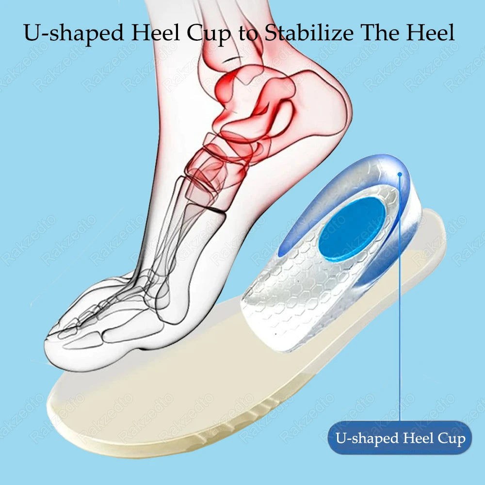 Silicone Height-Increasing Insoles for Shoes