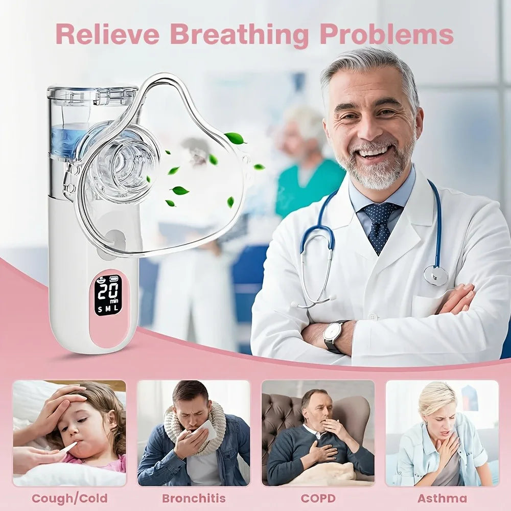 Handheld Mesh Nebulizer with LED Display