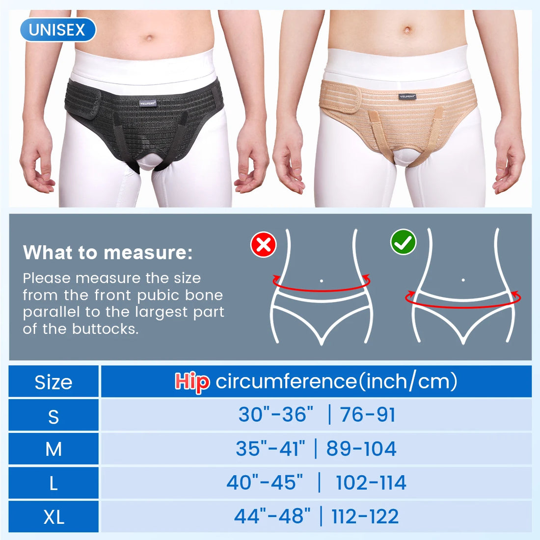 Adjustable Hernia Belt with 4 Compression Pads