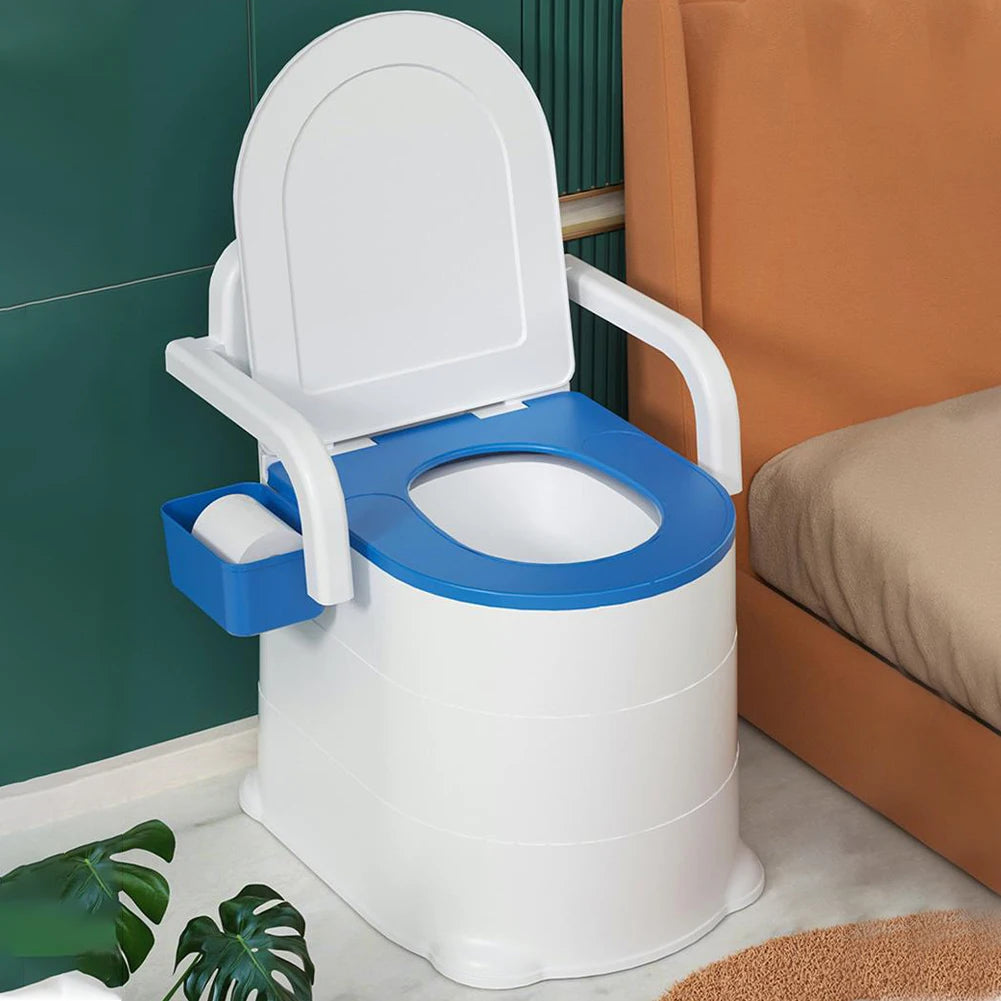 Portable Bedside Commode with Armrests