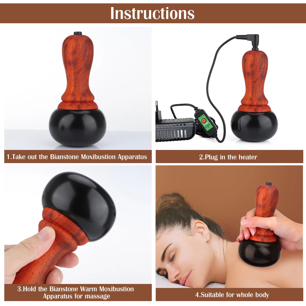 Electric Natural Bianstone Gua Sha Massager