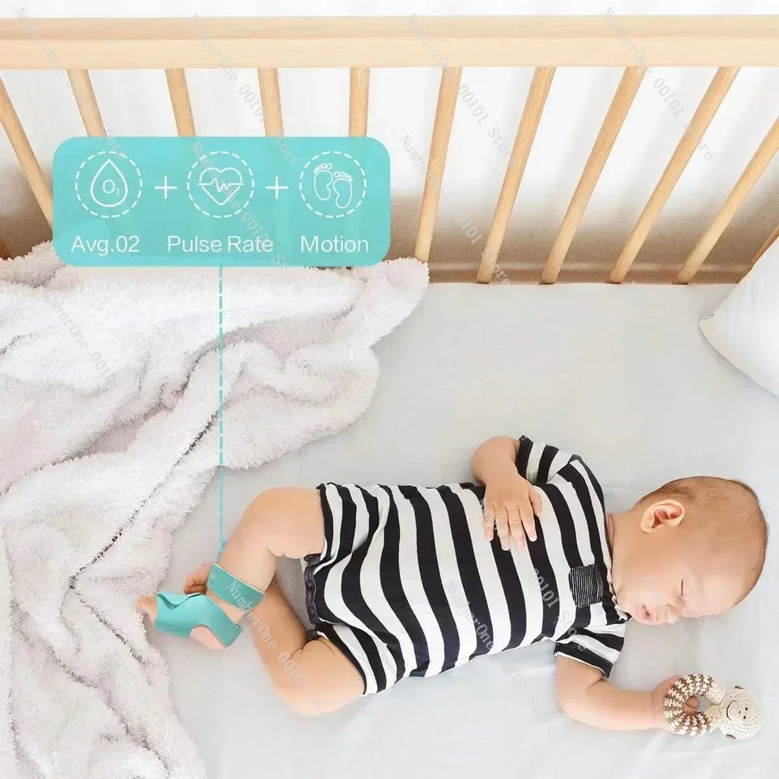 Medwell Wearable Foot Pulse Oximeter for Children