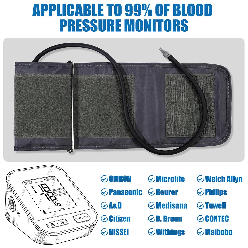 Arm Blood Pressure Cuff, 15–24 cm to 32–52 cm