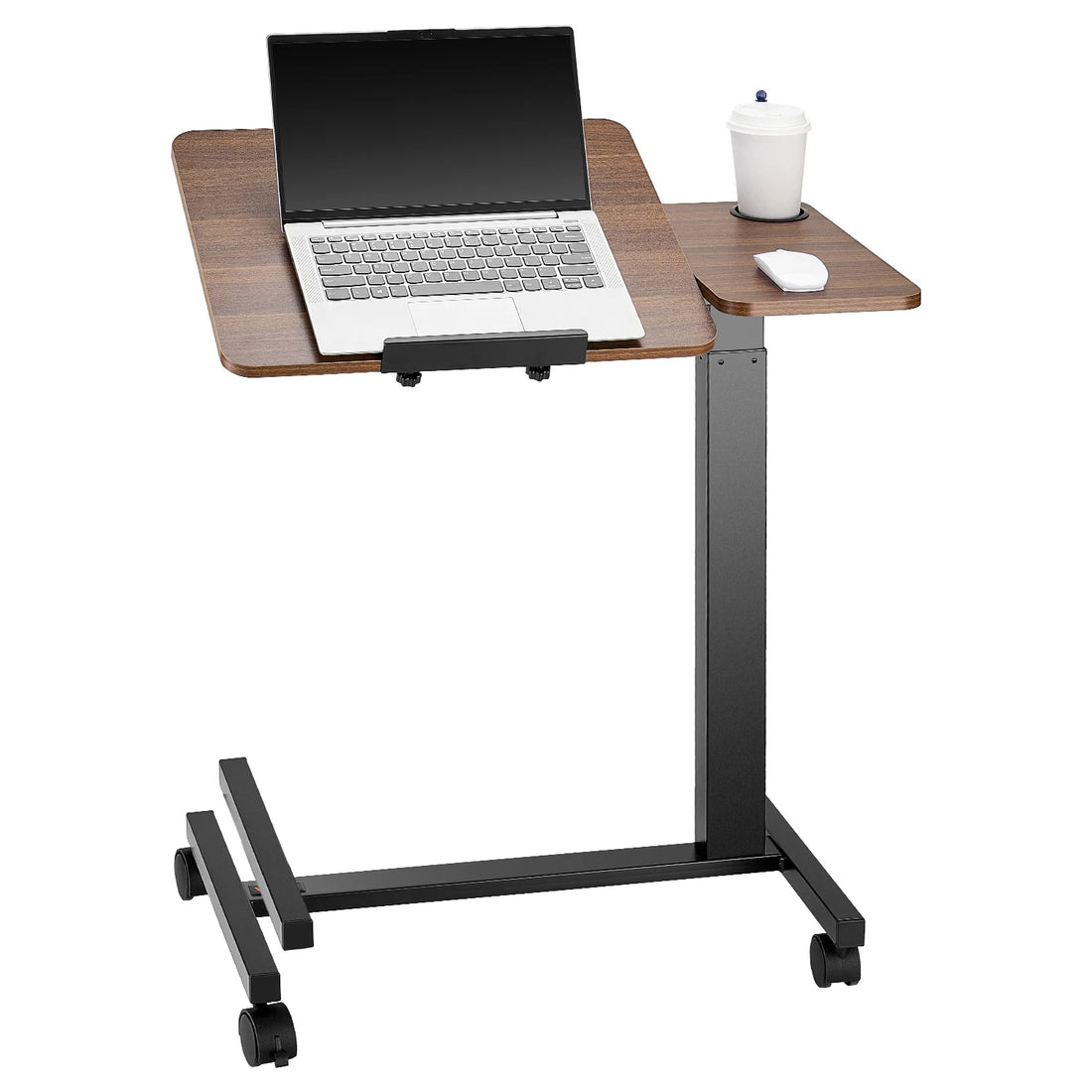 Mobile Overbed Table with Adjustable Height and Angle