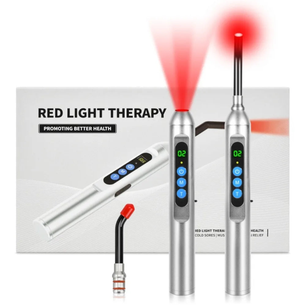 Rechargeable Red Light Therapy Wand with Targeted Tip