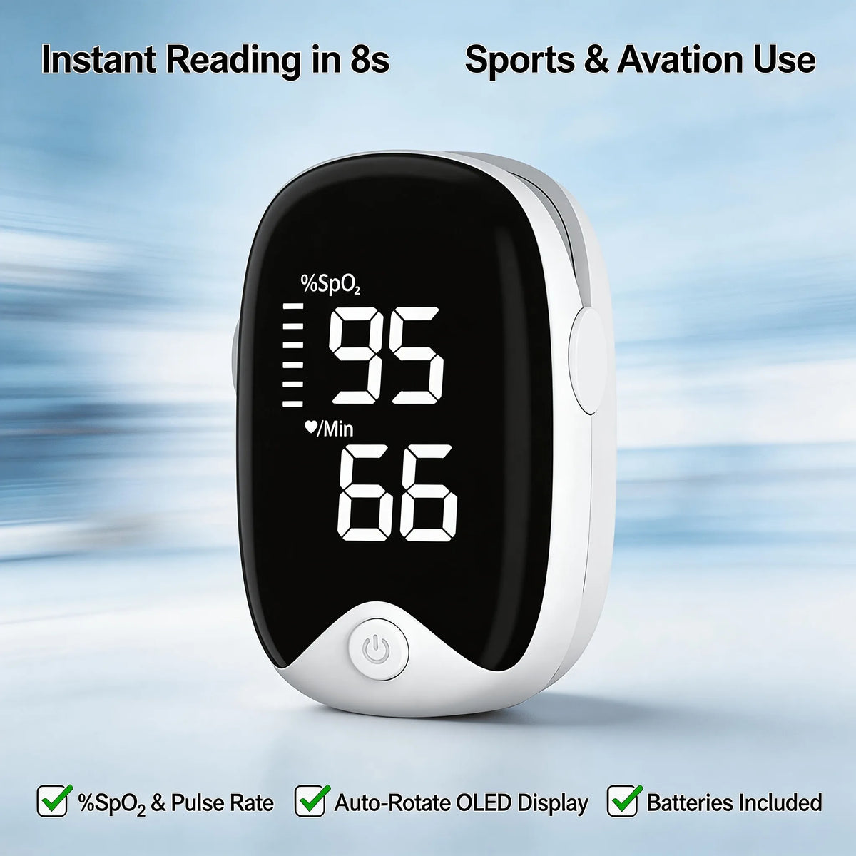 Fingertip Pulse Oximeter with OLED Display