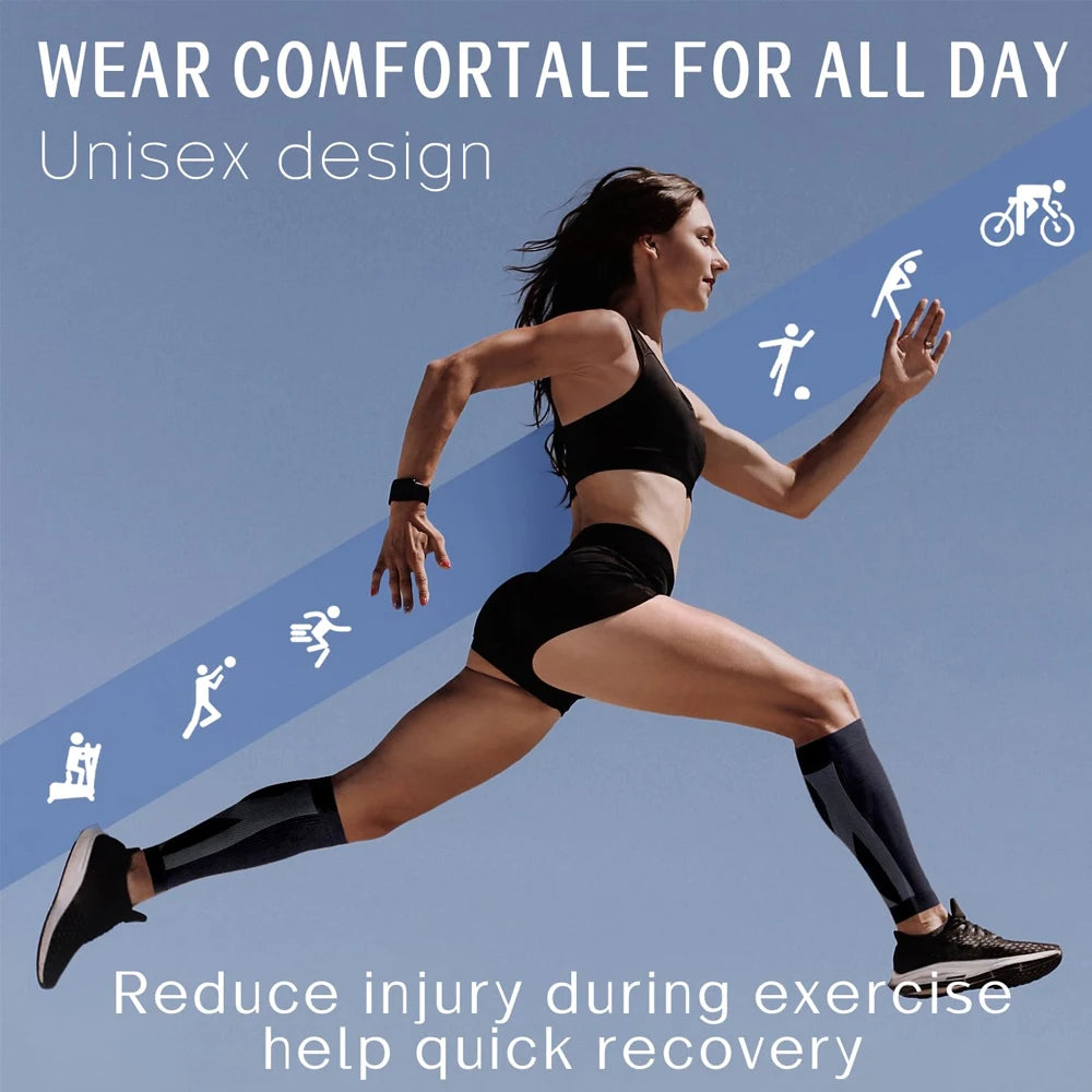 Footless Calf Compression Sleeves for Men and Women