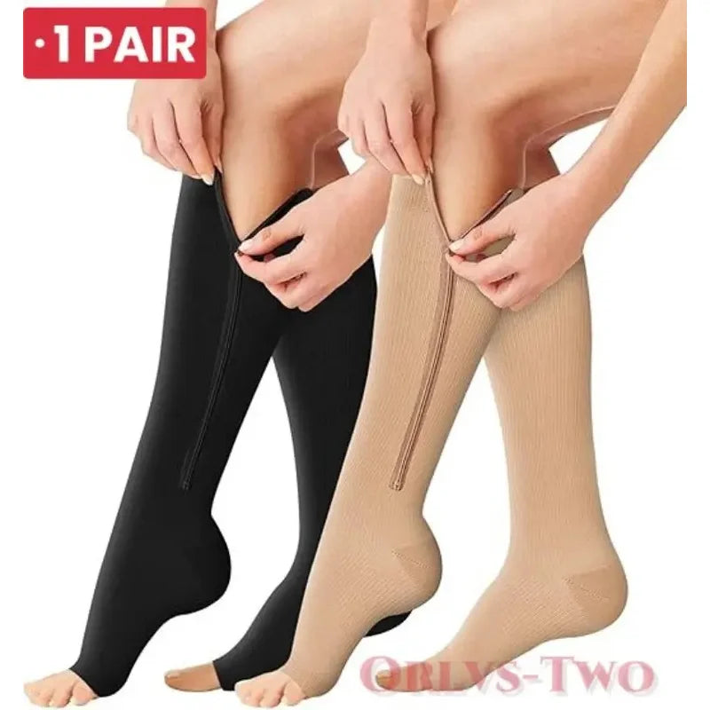 Knee-High Compression Socks for Hiking and Running