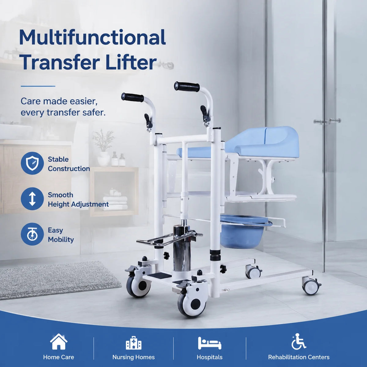 Electric Lift Toilet Chair for Home Bath Care