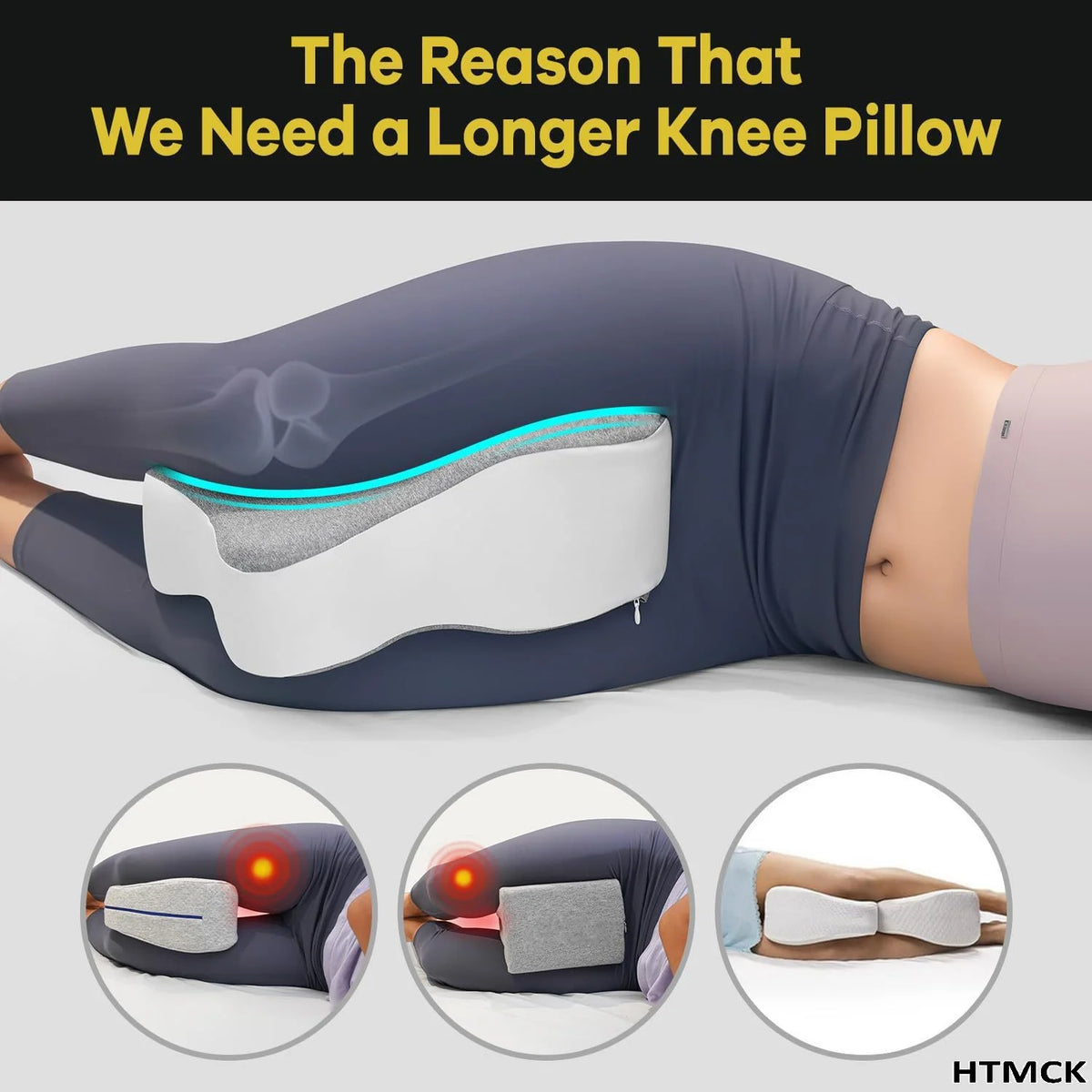 Memory Foam Knee Pillow for Side Sleeping