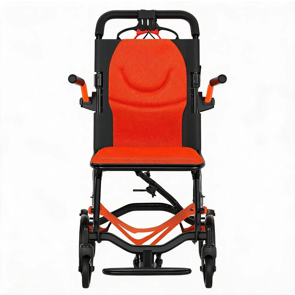 18 lb Folding Transport Wheelchair for Adults and Seniors