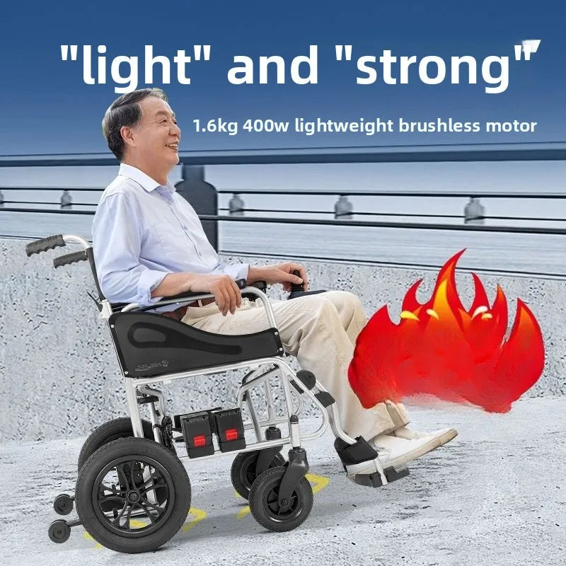 Foldable Ultralight 4-Wheel Electric Wheelchair for Seniors