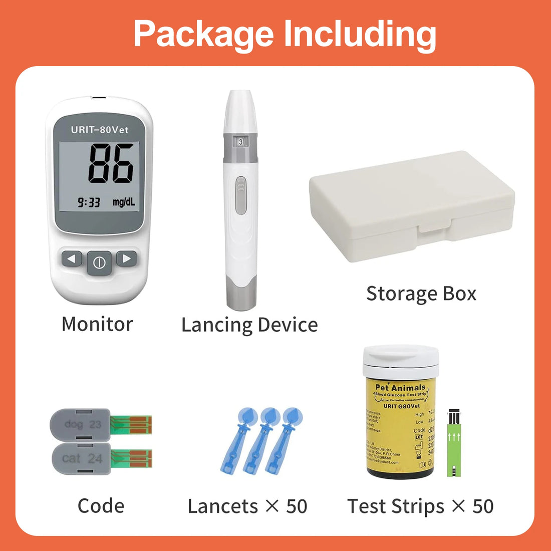 Pet Glucose Monitoring Kit for Dogs and Cats