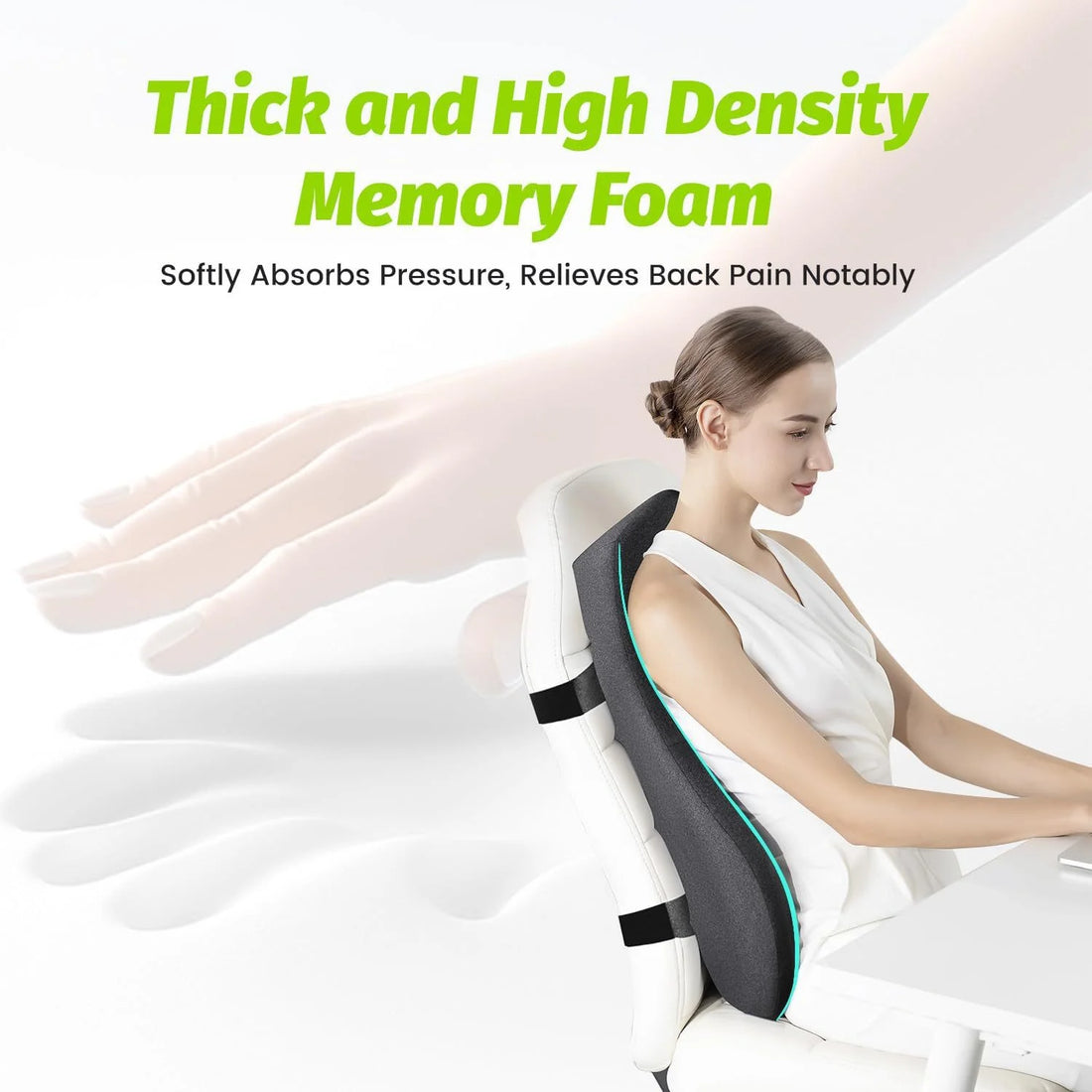 Memory Foam Lumbar Support Pillow for Chairs