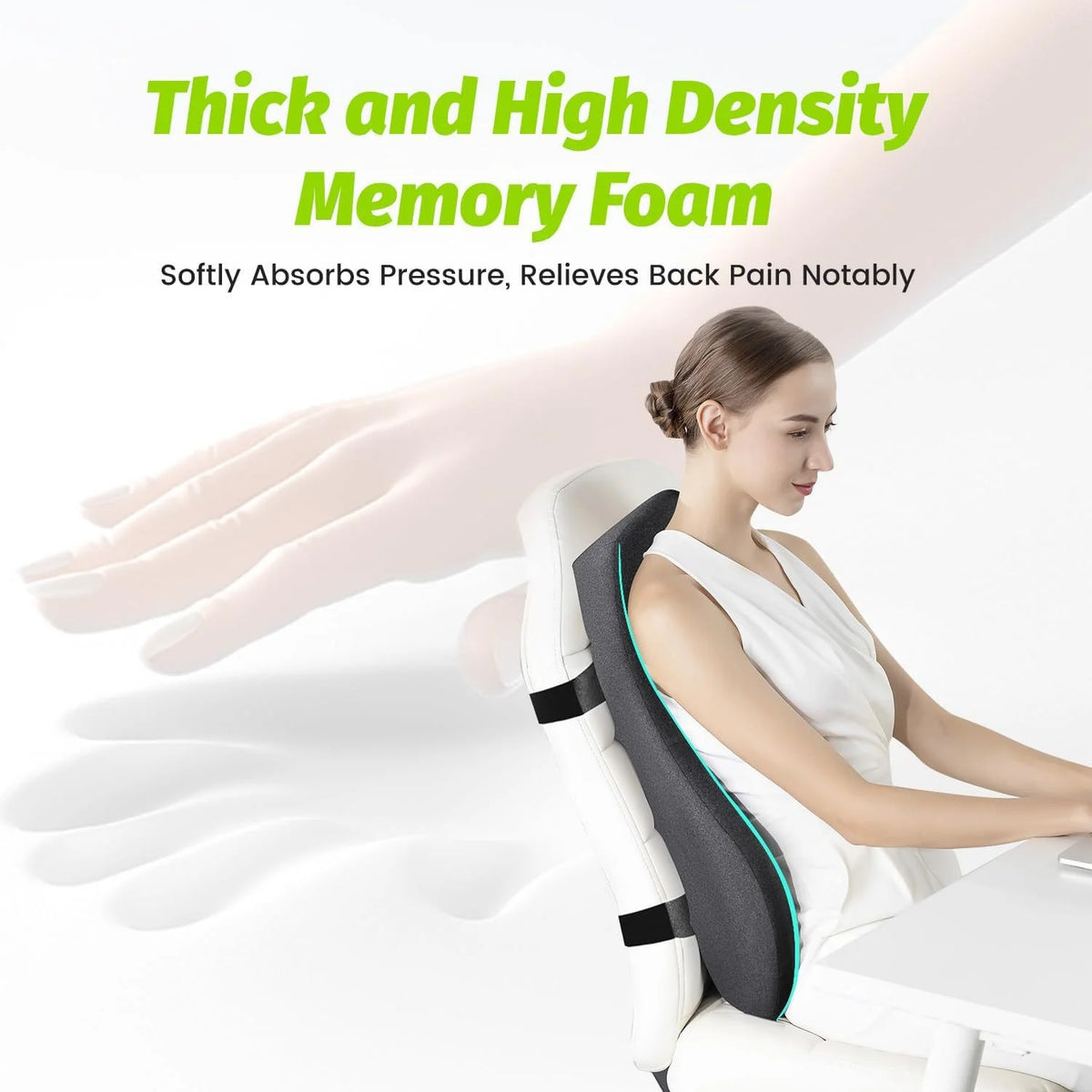 Memory Foam Lumbar Support Pillow for Chairs