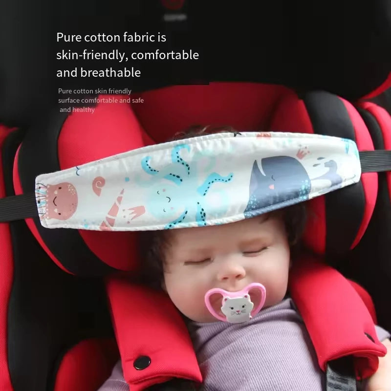 Baby Car Seat Head Support Strap and Pillow